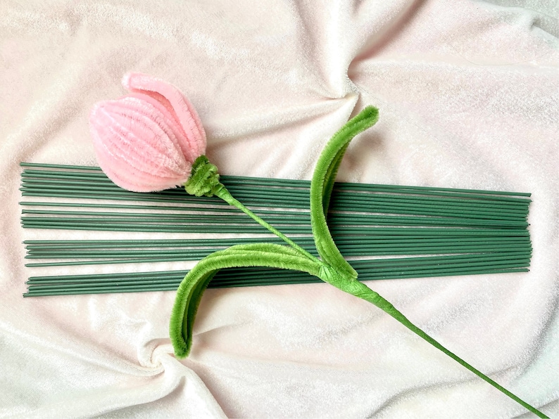 Tiges florales pour bricolage, fil floral de 30 cm/40 cm, compléments de bricolage solides et flexibles image 3