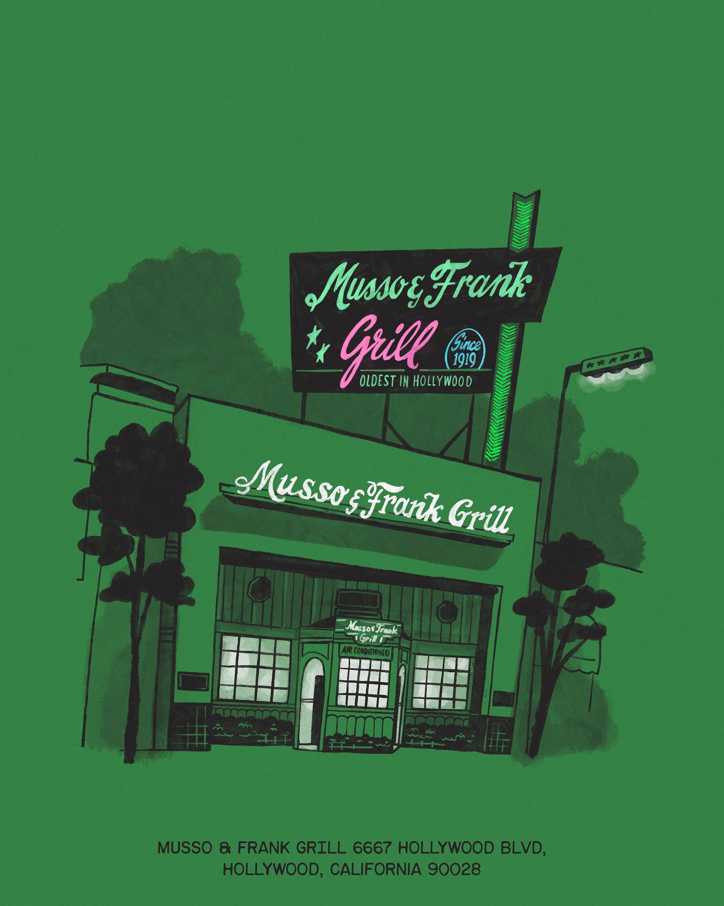 Vintage Los Angeles Restaurants Musso & Frank Print Etsy