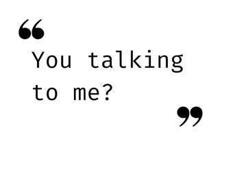 Taxi Driver Movie Film Quote Print - 'You talking to me?' - Digital Download (A4 Size, Black and White) PDF Contemporary