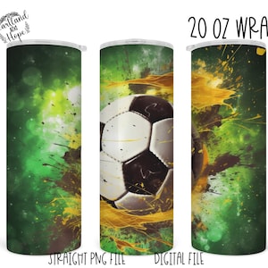 Soccer Tumbler wrap, tumbler design, printable design, digital design, 20oz tumbler design