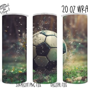 Soccer Tumbler wrap, tumbler design, printable design, digital design, 20oz tumbler design