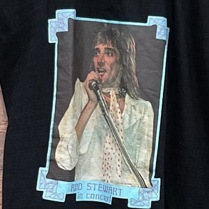 Seltenes Vintage 1975 Rod Stewart In Concert-T-Shirt