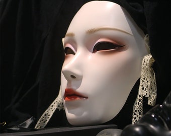 Antike weibliche Maske Erwachsene Hanfu-Halloween-Party verkleiden sich nationaler Stil volles Gesicht Kunst chinesischen Stil volles Gesicht Tanzmaske Masquerade Frauen