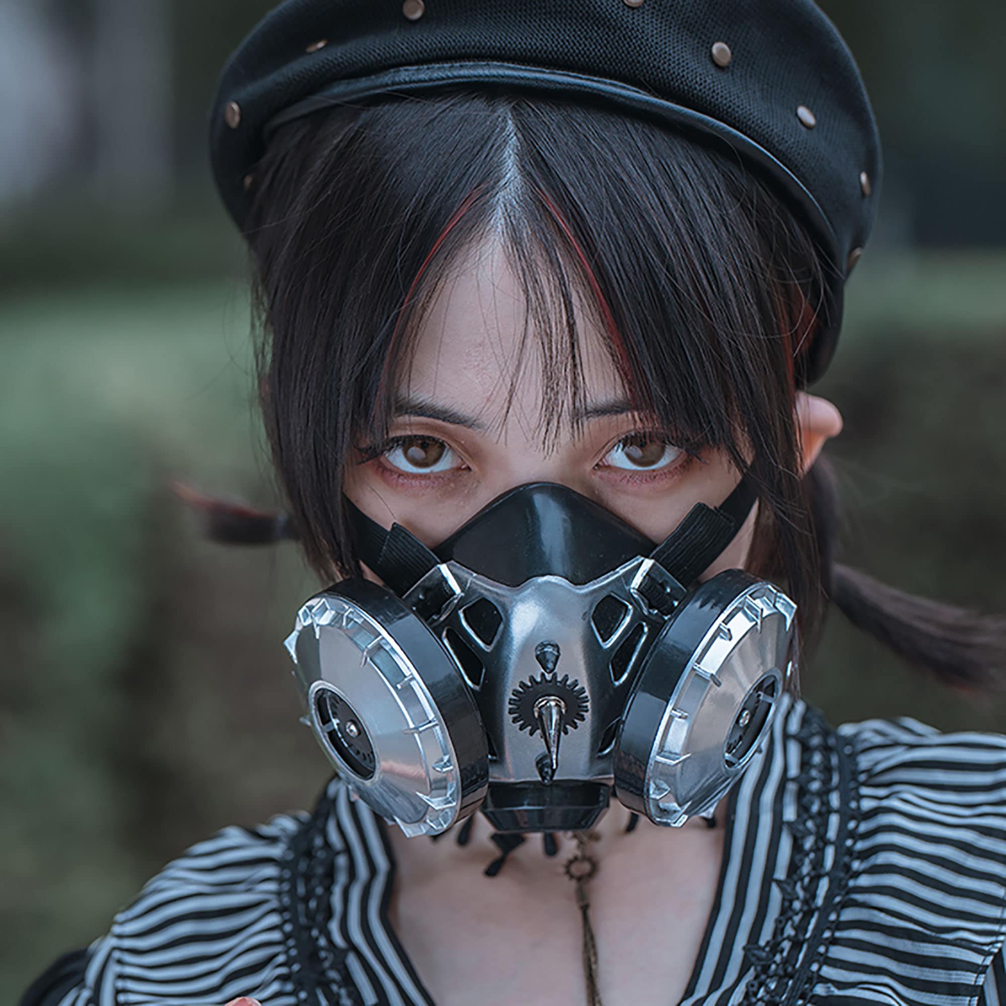 Steampunk Silver Anti Haze Mask - Etsy