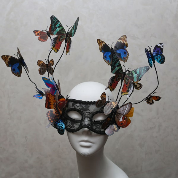 Halloween Party Butterfly Mask, Venice Masquerade Stage Beauty Fashion Carnival Mask Photo Studio Props