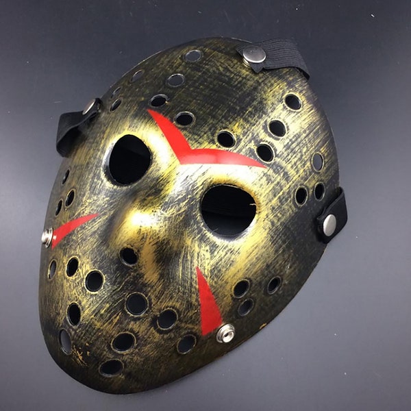 Máscara de Halloween, fiesta de máscaras, máscara de terror de Jason, máscara divertida, Jason retro