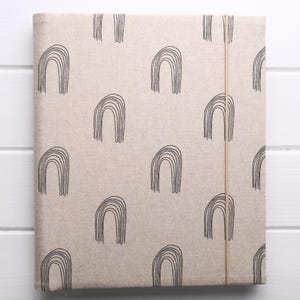 Diario para bebé / Álbum de fotos para recién nacidos / Álbumes de lino personalizados / Regalo bordado con iniciales para baby shower / 6x4, 7x5, 8x10