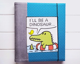 Dinosaur Photo Album | Self Adhesive or White Pages | Personalized Baby Gift
