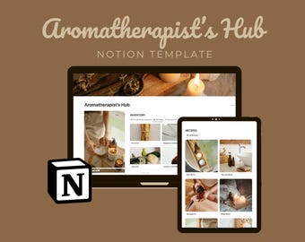 Notion Template for Aromatherapy – Digital Planner for Aromatherapists, Herbalists and Wellness Coaches