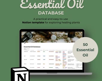 Essential Oil Database: Herbalist Notion Template (Digital Download)