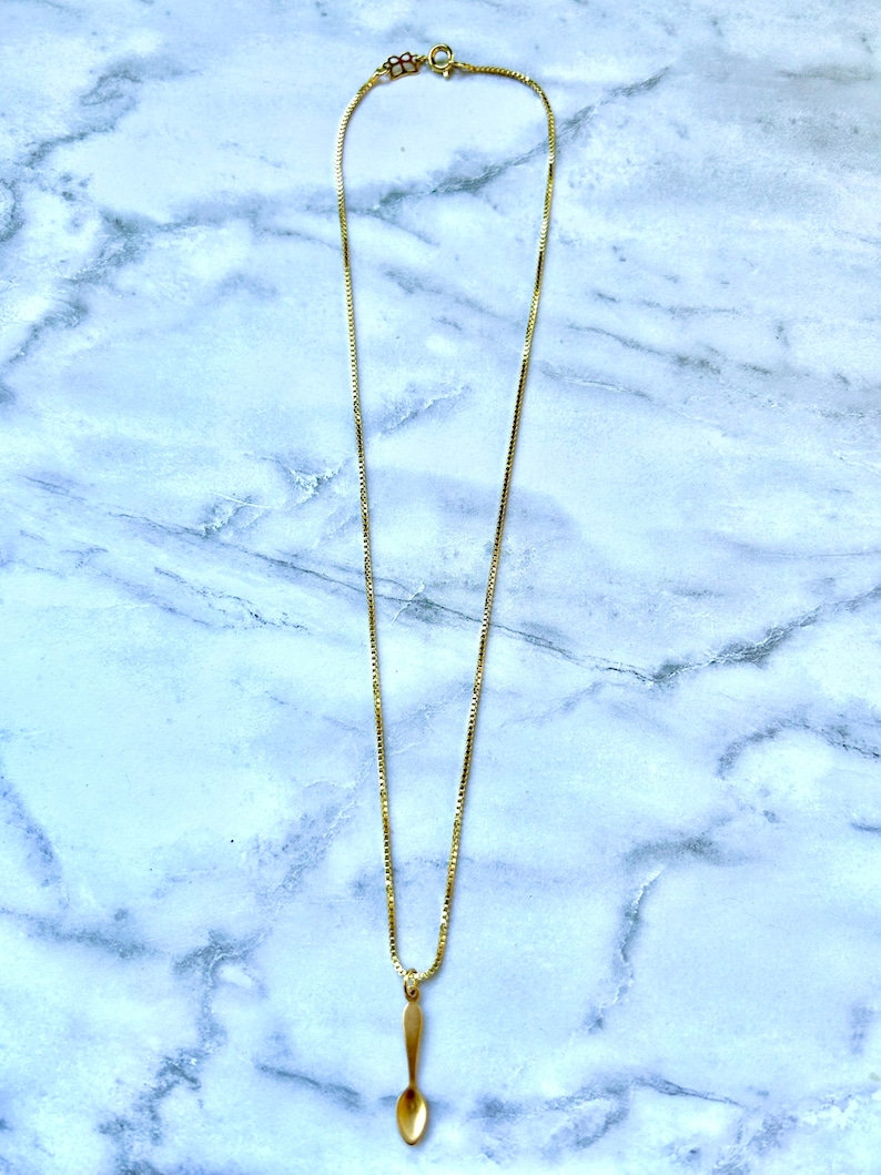 Gold Spoon Necklace • Spoonie Awareness Jewelry image 5