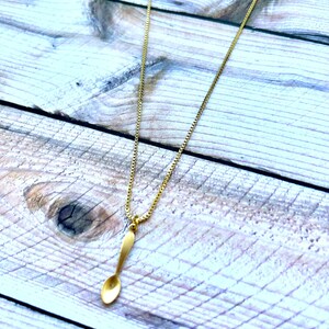 Gold Spoon Necklace • Spoonie Awareness Jewelry image 4