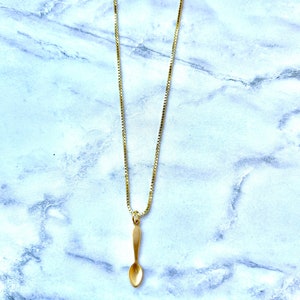 Gold Spoon Necklace • Spoonie Awareness Jewelry image 3