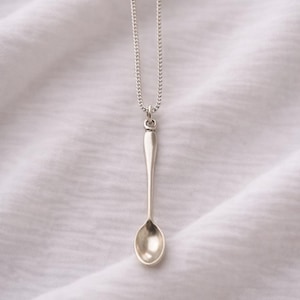 Spoon Necklace – Minimalist Silver Spoon Pendant, Spoon Theory Jewelry, Chronic Illness Awareness Necklace