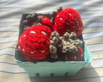 Panier de fraises au crochet