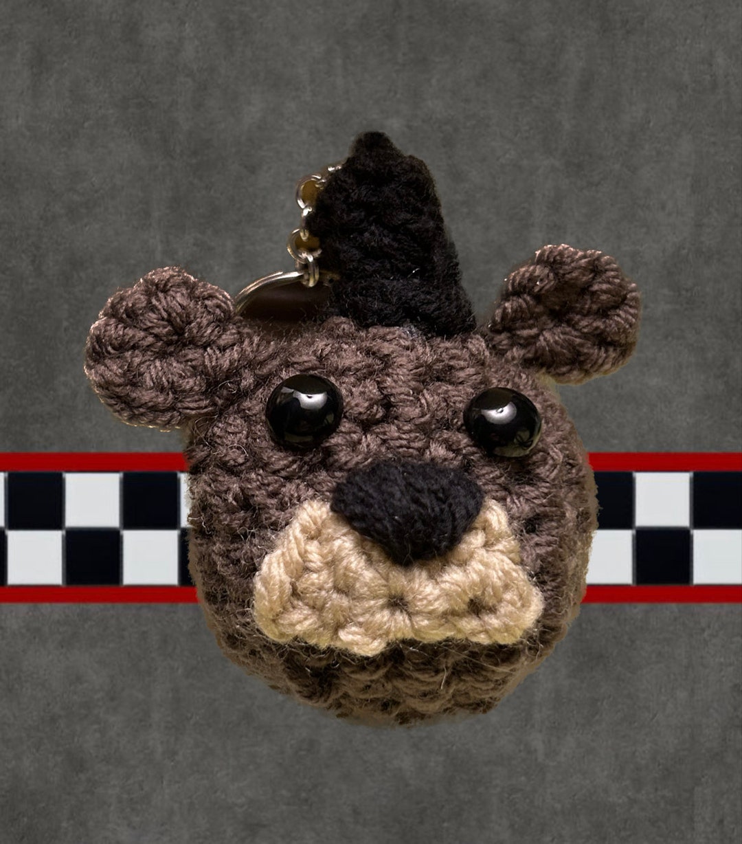 Freddy Fazbear Crochet Keychain Etsy