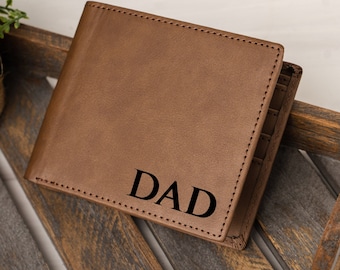 Personalized Wallets For Dad, Engraved Custom Name Wallet Gift For Him Gift for Dad Dad Gift Wallet Personalized Engraved Custom