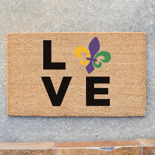 mardi gras door mat near me