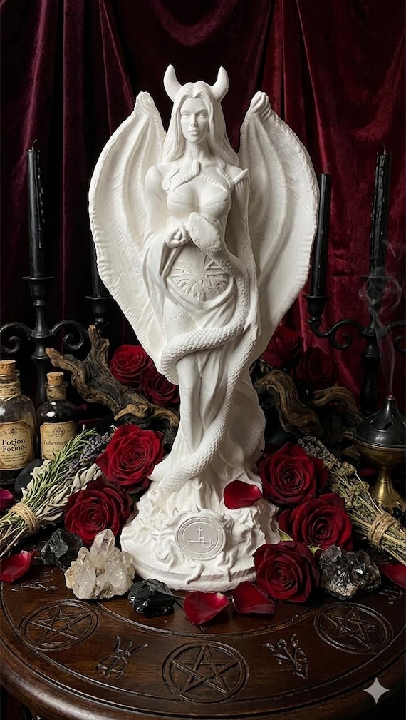 Empress Lilith statue, made out of casting powder.
