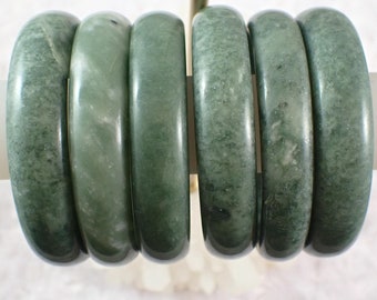 60.0mm Green Jade Crystal Bangle Bracelet - Smooth Polished Bangle - Natural Green Opaque Crystal Bracelet - Thick No Chips Nice #JEWEL#1360