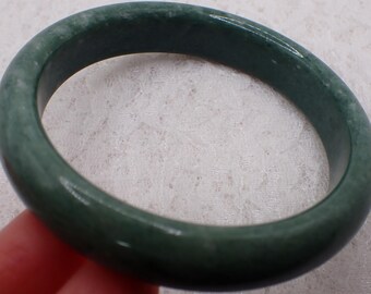60.8mm Light Green Jade Crystal Bangle Bracelet - Smooth Polished Bangle -Jade Crystal Bracelet - No Chips Nice Green #JEWEL#1945