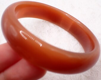 58.0mm Dark Copper Cats Eye Bangle Bracelet - Smooth Polished Bangle - Copper Cats Eye Bangle Bracelet #JEWEL#2012