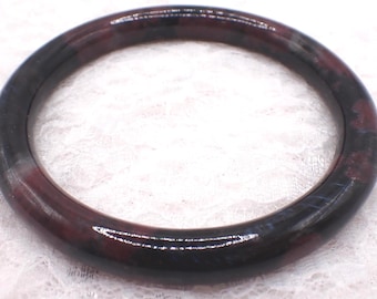 66.7mm Flashy Garnet Crystal Bangle Bracelet - Smooth Polished Bangle - Natural Maroon Black Crystal Garnet Bracelet #JEWEL#1842