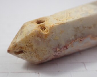 1 Piece Natural Crazy Lace Agate Crystal Tower - Opaque Faceted Druzy Pockets - Pink Yellow White Crystal Tower - Druzy Agate #TOWER#1147