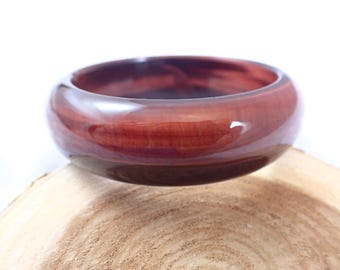 56.7mm Small Red Tiger Eye Jasper Crystal Bangle Bracelet - Thick Natural Crystal - Smooth Polished Bangle Bracelet with Chip #JEWEL#1319