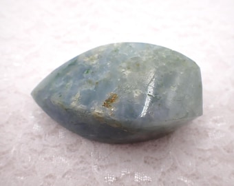 Small Blue Calcite with Peridot Flame Crystal - Natural Blue Calcite With Peridot Inclusions - 2.5 Inch Crystal #FLAME#1004