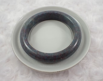 57.3mm Gorgeous Natural Ruby in Kyanite Crystal Bangle Bracelet - UV Reactive Smooth Finish Flat Inside - Blue Green Ruby Bangle #JEWEL#1251