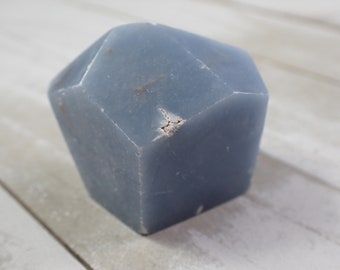 1 Piece Natural Angelite Crystal Freeform - Blue White Geometric Shape - Small Smooth Crystal - 40x40x30mm Blue Angelite Freeform FRFRM#1025