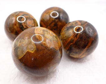 1 Piece Natural Pietersite Crystal Sphere - Brown Caramel - Natural Smooth Sphere - 46mm Pietersite Sphere #SPHER#1111