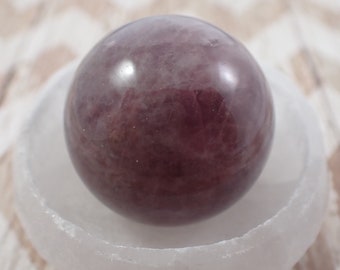 1 Piece Natural Lavender Rose Quartz Crystal Sphere - Small Shiny Polished Round Ball - Purple Rose Quartz Smooth Finish 28mm #SPHER#1081