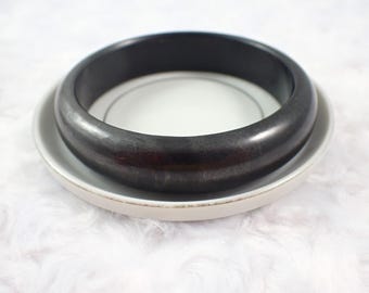 67.1mm Black Shungite Crystal Bangle Bracelet - Natural Smooth Polished Crystal Bangle - Black Shungite Crystal Bangle #JEWEL#1396