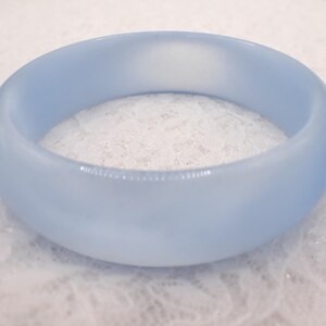 61.9mm Stunning Shiny Light Blue Cats Eye Crystal Bangle Bracelet - Smooth Finish Flat Inside - Bangle Bracelet - Cats Eye #JEWEL#1864