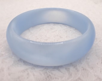 61.9mm Stunning Shiny Light Blue Cats Eye Crystal Bangle Bracelet - Smooth Finish Flat Inside - Bangle Bracelet - Cats Eye #JEWEL#1864