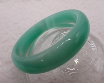 59.3mm Shiny Seafoam Green Cat’s Eye Crystal Cuff Bangle Bracelet - Bangle Bracelet - Cat Eye Crystal #JEWEL#1957