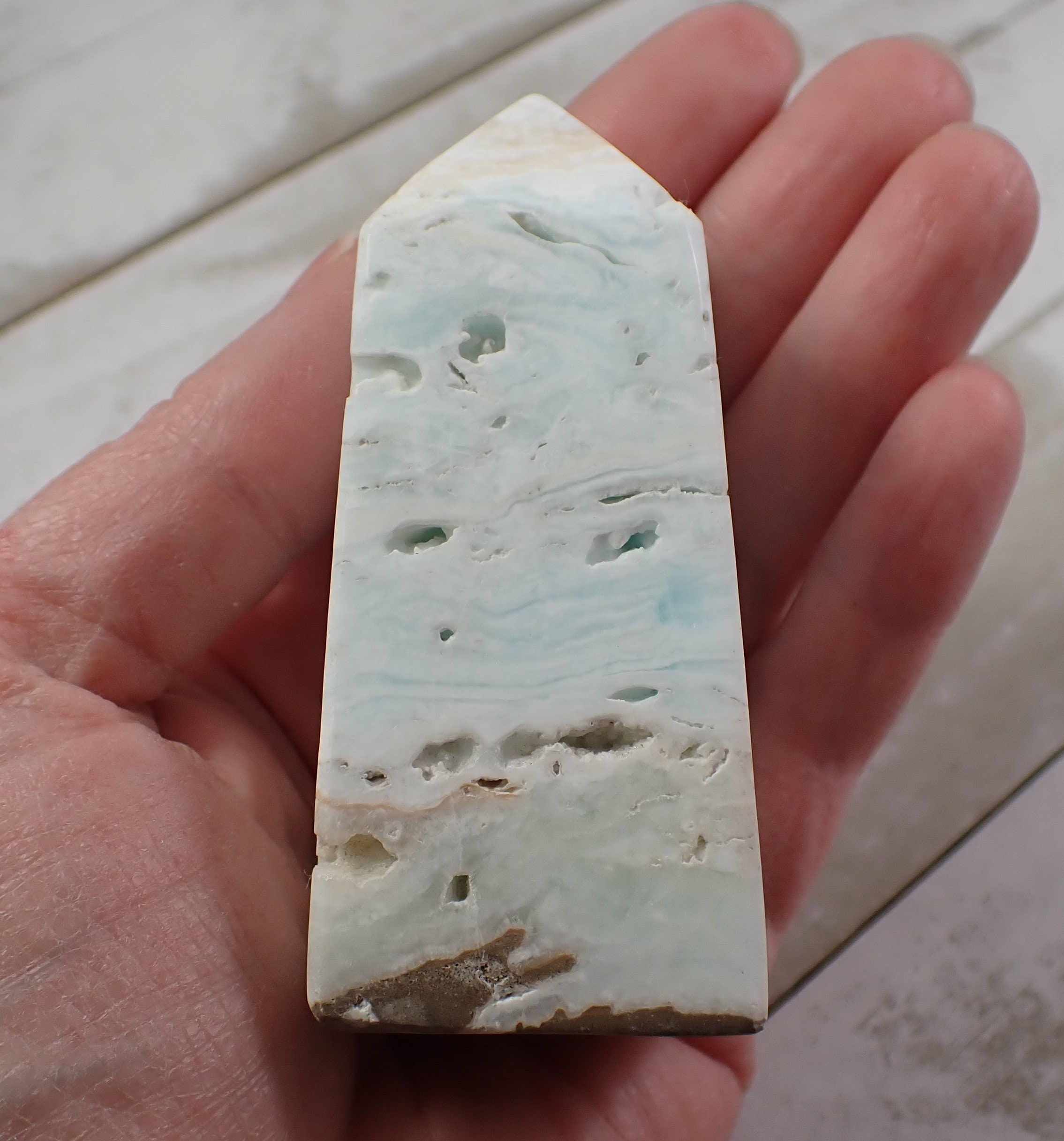1 Piece Natural Aragonite Crystal Tower - Small Short Smooth 1 Piece Natural Aragonite Crystal Tower - Small Short Smooth