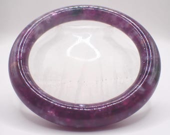 59.4mm Sparkly Natural Purple Emerald Crystal Bangle Bracelet - Smooth Finish Round Inside - Purple Emerald Crystal Bangle #JEWEL#1692