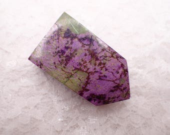 Lovely Natural Atlantisite Crystal Tower - Rectangle Smooth Polished - 2 Inch Green Purple Crystal Tower - Atlantisite #TOWER#1311