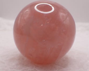 Super Pink Rainbow Flash Rose Quartz Crystal Sphere - 2.5 Inch Round Polished Ball - Star Pink Rose Quartz Smooth Finish #SPHER#1113