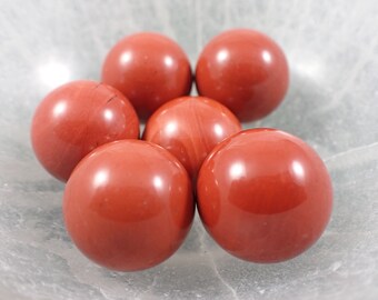 Beautiful Shiny Red Jasper Mini Crystal Sphere - .75 Inch Crystal Ball - Small Mini Sphere - Natural Red Jasper Pocket Crystal #MINIS#1095