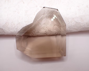 High Quality Natural Smoky Quartz Crystal Heart - Smooth Faceted Beveled Edge Heart - 2.25 Inch Crystal Heart Smoky Quartz  #HEART#1124