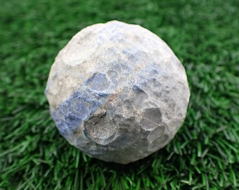 1 Piece Natural Sodalite Crystal Moon Sphere - Round Textured Moon Carving - Sodalite Crystal Sphere - 49mm Round Crystal Ball #CRVNG#1621