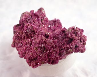 Rough Natural Ruby Crystal Specimen - Textured Silver Sparkle - Rough Rock Specimen - 2 Inch Purple Brown Silver Crystal Specimen RAWSM#1101