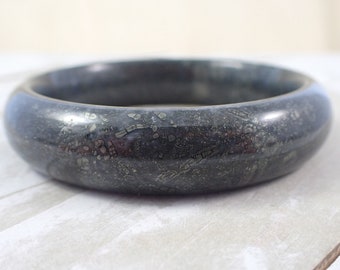 59.0mm Dark Gold Metallic Pyrite Crystal Bangle Bracelet - Smooth Polished Bangle - Natural Sparkly Fools Gold Bracelet No Chips #JEWEL#1104