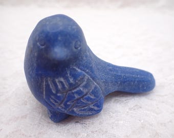 Cute Little Blue Aventurine Crystal Bird - Blue Opaque Smooth Bird Figurine - Crystal Bird 2.25 Inches - Blue Aventurine Bird #ANMLS#1273
