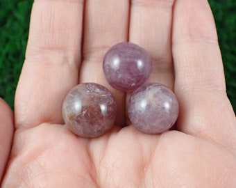 Perfect Mini Pink Amethyst Crystal Sphere - Smooth Pink Purple White - Some Texture Little Sphere - .5-.75 Inch Pink Amethyst #SPHER#1027