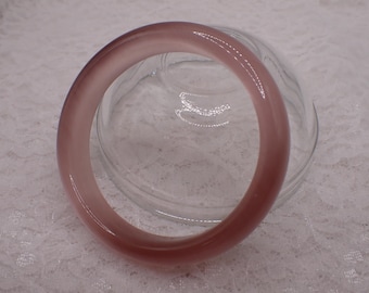 59.9mm Beautiful Shiny Light Purple Cats Eye Crystal Bangle Bracelet - Smooth Finish Flat Inside - Bangle Bracelet Cat Eye #JEWEL#1972